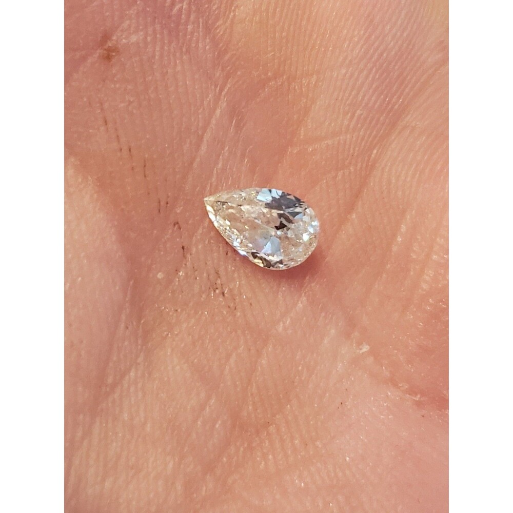 NOT ENHANCED NATURAL”F” LASER#MINED VS2 PEAR BRILLIANT DIAMOND 0.70CT NEIL LANE
